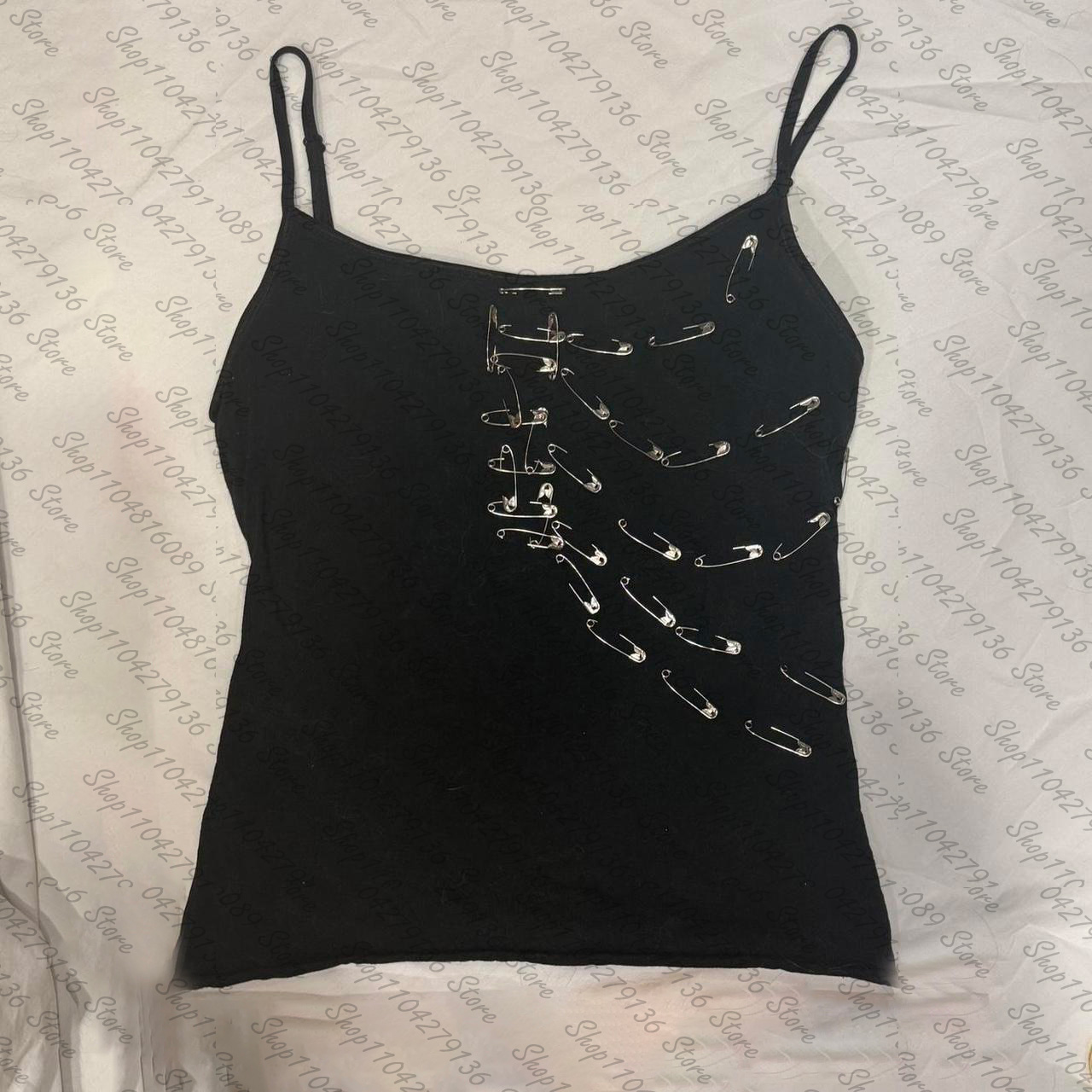 Vintage Punk Gothic Camisole T - Y2K Graphic Baby Tee Crop ulasan dan harga