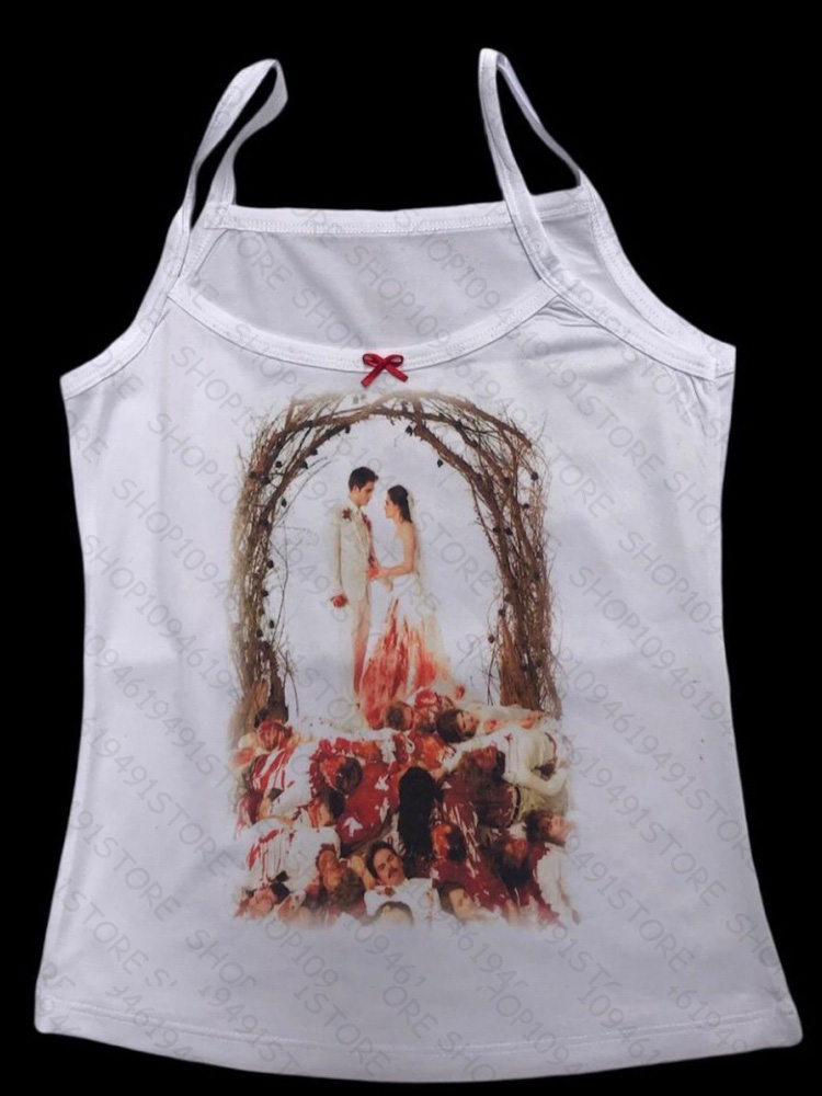 Anime Graphics Camisole Grunge - Y2K Graphic Baby Tee Crop ulasan dan harga