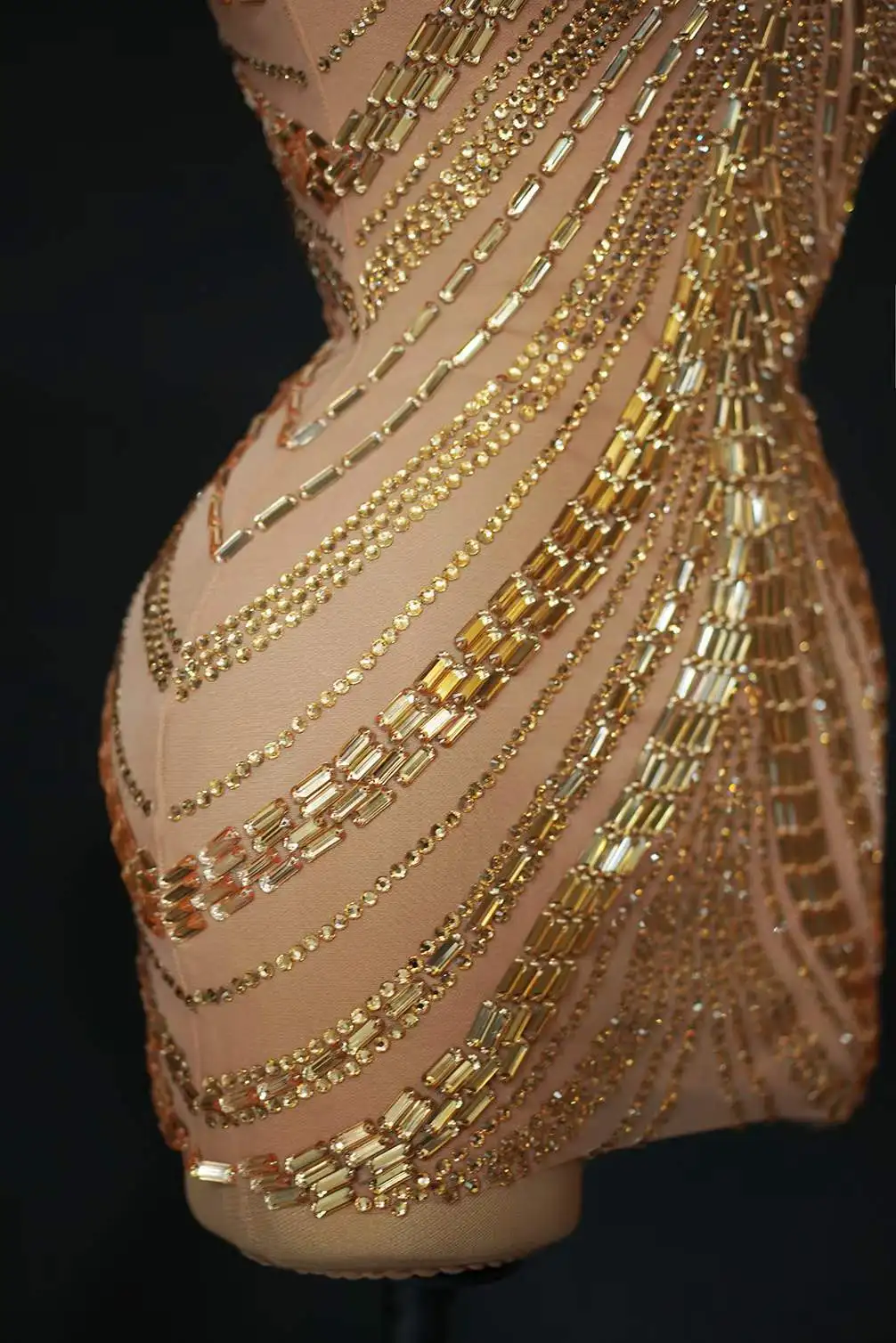 Sparkly Dress Women Stretch Rh - Sparkly Rhinestone Club Party Dress ulasan dan harga
