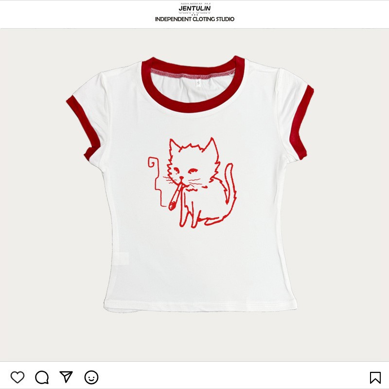 Korea Style Y2k 90s Baby Tees  - Y2K Graphic Baby Tee Crop ulasan dan harga