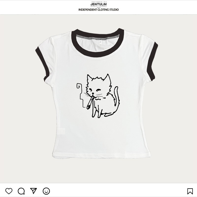 Korea Style Y2k 90s Baby Tees  - Y2K Graphic Baby Tee Crop ulasan dan harga