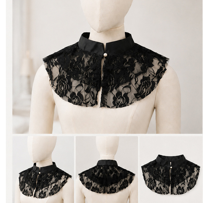 Elegant Lace Floral False Coll - Dresses ulasan dan harga
