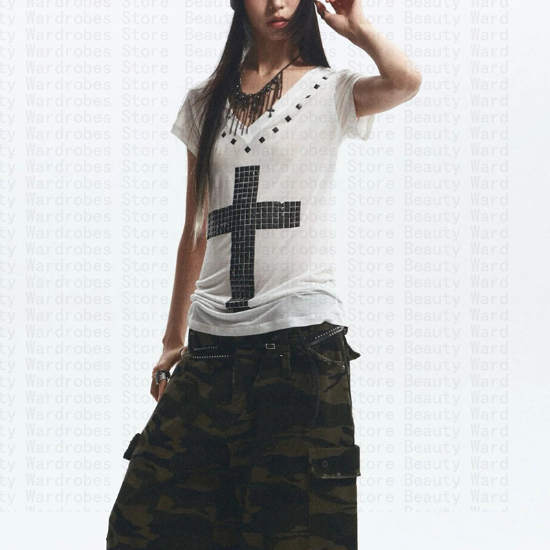 Rock Goth Unique Top Y2k Crop  - Y2K Graphic Baby Tee Crop ulasan dan harga