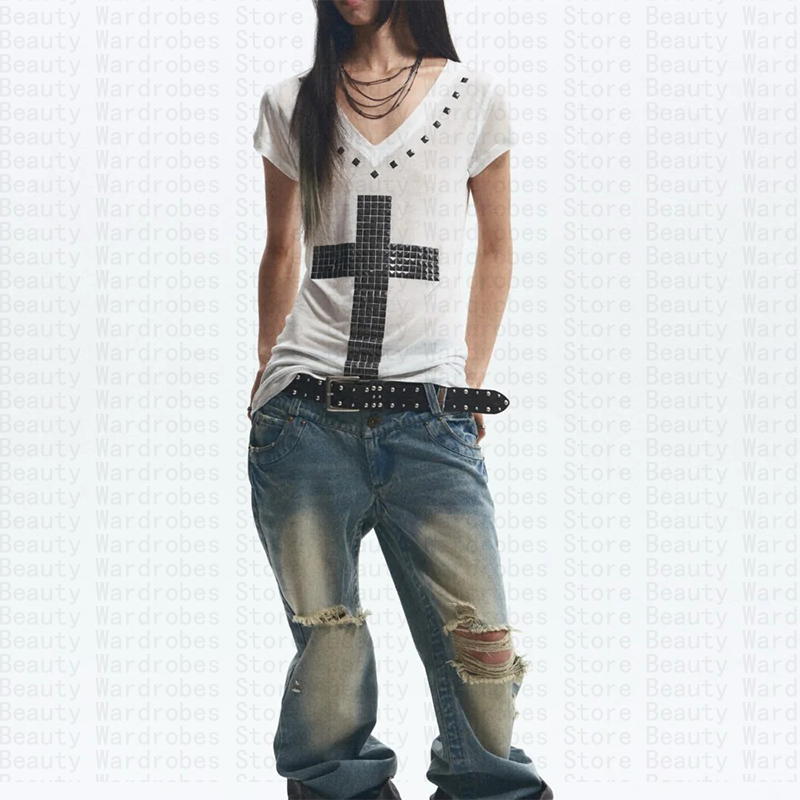 Rock Goth Unique Top Y2k Crop  - Y2K Graphic Baby Tee Crop ulasan dan harga