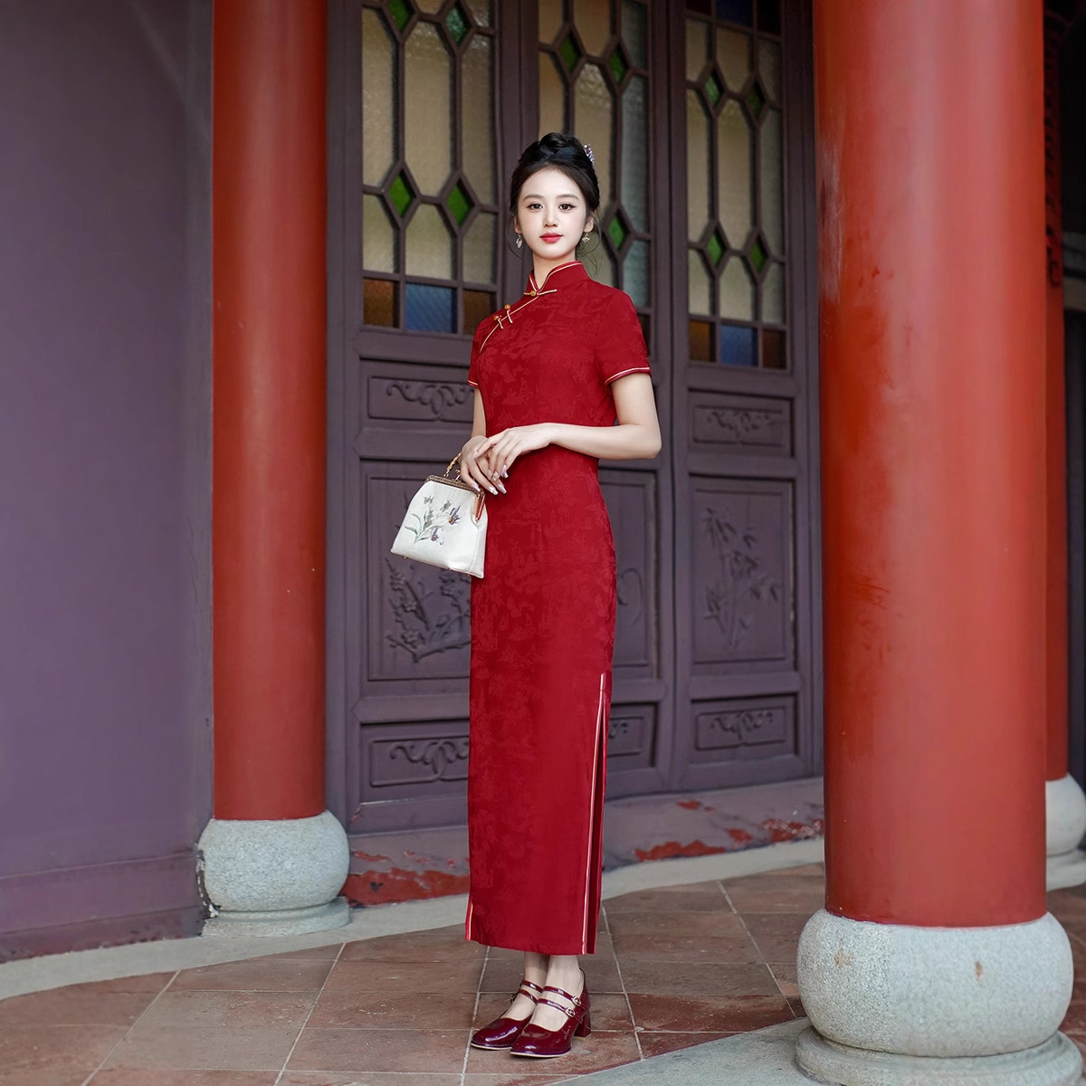 New Cheongsam Long Dress Tempe - Dresses ulasan dan harga